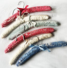 Vintage 1980s Lot Of 6 Fabric-covered Padded Clothing Hangers