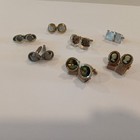 Lot Of 7 Pairs Of Vintage Cuff Links  - Assorted Designs From The 70 s And 80 s