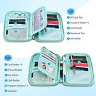 Family Passport Holder Wallet Rfid Blocking Travel Document Organizer Clutch Bag