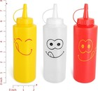 28560 Smiley Faces Squeeze Bottle Set Plastic Red Yellow   Clear 12 Oz