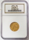 1854 Gold  3 Indian Princess Head Ngc About Uncirulate 58 First Year Issued