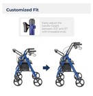 Drive Medical 795b Duet Rollator Dual Chair Wheelchair Rolling Rollator Walker