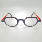 Theo Eye Witness 433 Navy Blue Neon Orange 42-15-150 Eyeglasses Frame Belgium