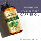 Premium Organic Castor Oil 100  Pure And Hexane-free Cold-pressed Beauty 16 Fl 