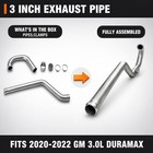 3in Exhaust Pipe For 2020-2022 3 0l Gm Chevy Duramax Lm2 1500