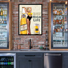 Vintage Retro Miller High Life Poster 18x24 Beer Art Man Cave Bar Decor  022
