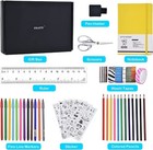 2 Pack Yellow 120g Paper Bullet Dotted Journal Kit Hardcover A5 Notebook