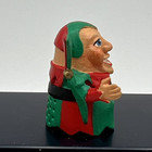 Court Jester Thimble Hand Painted Pewter Sf Stephen Frost Made In England Vtg