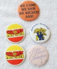 Pin Badges Pinback Button Fold Over Lot Of 18 Mixed Assorted Bundle Vintage