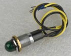 Vintage Dialco Wired Indicator Light W  Green Lens 75w 125v Nos