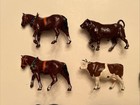 Vintage Cast Metal Lead Britains Ltd Made In England Animal   People Figure Lot