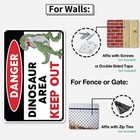 Danger Dinosaur Area Keep Out 8 X 12 Inch Vintage Metal Sign Novelty Decor Di   