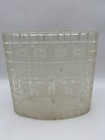 Vintage Mcm Clear Lucite Acrylic Trash Can Atomic Starburst