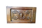 French Antique Carved Oak Wood Door  Architectural Element