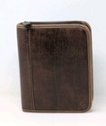 Franklin Covey Classic Planner 7 Ring Zip Binder Brown Faux Leather