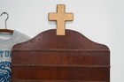 Victorian Wood Church Hymn Menu Board Religious Wooden Sign Cross Antique Vtg