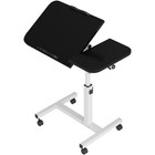 Mobile Overbed Table  Adjustable Height Laptop Desk With Wheels For Living Room