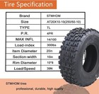 1 Pair 20x10-10 Sport Atv Utv Tires 4pr 20x10x10 Tubeless Rubber Off-road Tires