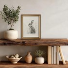 Vintage Gold Framed Wall Art Farmhouse Animal Canvas Wall Art Easter Bunny Pi   