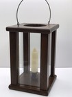 Vintage Rustic Wood Barn Candle Lantern