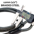 12mm  1 2 Inch  Heavy-duty Security Cable  Vinyl Coated Braided Steel With Se   
