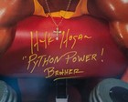 Original Wwf Hulk Hogan Hand Signed Full Size Catalog Poster Python Power W  Coa