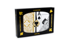 Copag Legacy Plastic Playing Cards Poker Size Jumbo Index Gold Black