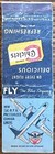 Continental Airlines Convair Liners Chiclets Peppermint Vintage Matchbook Cover