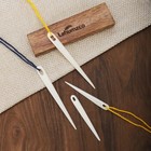Lahumzco Handmade Set Of 5 Nalbinding Bone Needle With Large Eyed Binding Tool