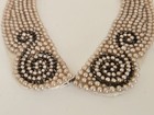 Vtg Lot Of 3 1940s 1950s Handmade Detachable Faux Pearl Beaded Collar Necklaces