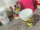 Lot Of 7 Vintage Mcdonalds Plastic Stadium Cups Ronald Mcdonald Super Size 
