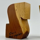 Vintage Souvenir Cedar Wood Salt   Pepper Shakers From Clovis New Mexico