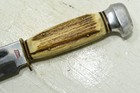 Vintage Hoffritz Ny Made In Germany 10 1 4  Fixed Blade Knife With Stag Handle