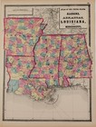 1872 Arkansas   Louisiana   Mississippi   Alabama Map Original New Orleans