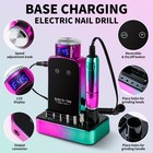 Professional Electric Nail Drill Machine 45000rpm Portable Rechargeable Efile