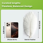 Piokio 20pcs White Ostrich Feathers 10-12 Inch  25-30cm  Bulk 10-12   