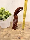Vintage Mcm Wooden Toucan Hand Carved Sculpture Tropical Bird Tiki Bar 6 1 2 