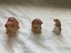Vintage Lot Of 3 Miniature Bone China Japan Beaver Family Figurines 