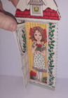 Vintage Paper Doll Hallmark 3-d Christmas Card Gift Tag Cottage Cute