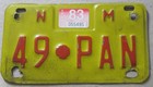  49 Pan  Harley-davidson Motorcycles Personalized License Plate New Mexico 1983