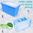 4pc Extra Large Ice Cube Molds 25lb Ice Bath Water Chiller Giant