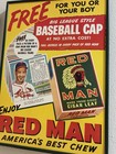 Red Man Vintage Tobacco Advertising Poster Baseball Cap Offer