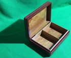Old Vintage Italian Leather Covered Armorial Coat Arms Double Playing Cards Box