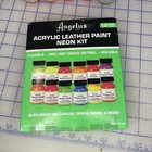 Angelus Acrylic Leather Paint Neon Kit  all 12 Colors   1 Oz 