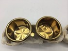 Poker Game Table Cup Holder Insert - 6 Brass Drink Holders Golden Nugget Nos