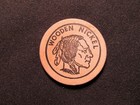 1973 Coquille  Oregon Wooden Nickel Token- Coquille Valley Numismatics Show Coin