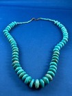 Native Silver Turquoise Necklace  27 Inches