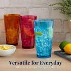 Us Acrylic Optix Plastic Reusable Drinking Glasses  set Of 8   Assorted Sizes 