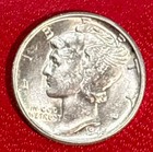 1945 Mercury Silver Dime  unc  Uncirculated  Wwii Era  Enn Coins