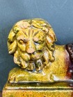 Antique Georgian 18th Century Treacle Glazed Sash Window Stop Recumbent Lion